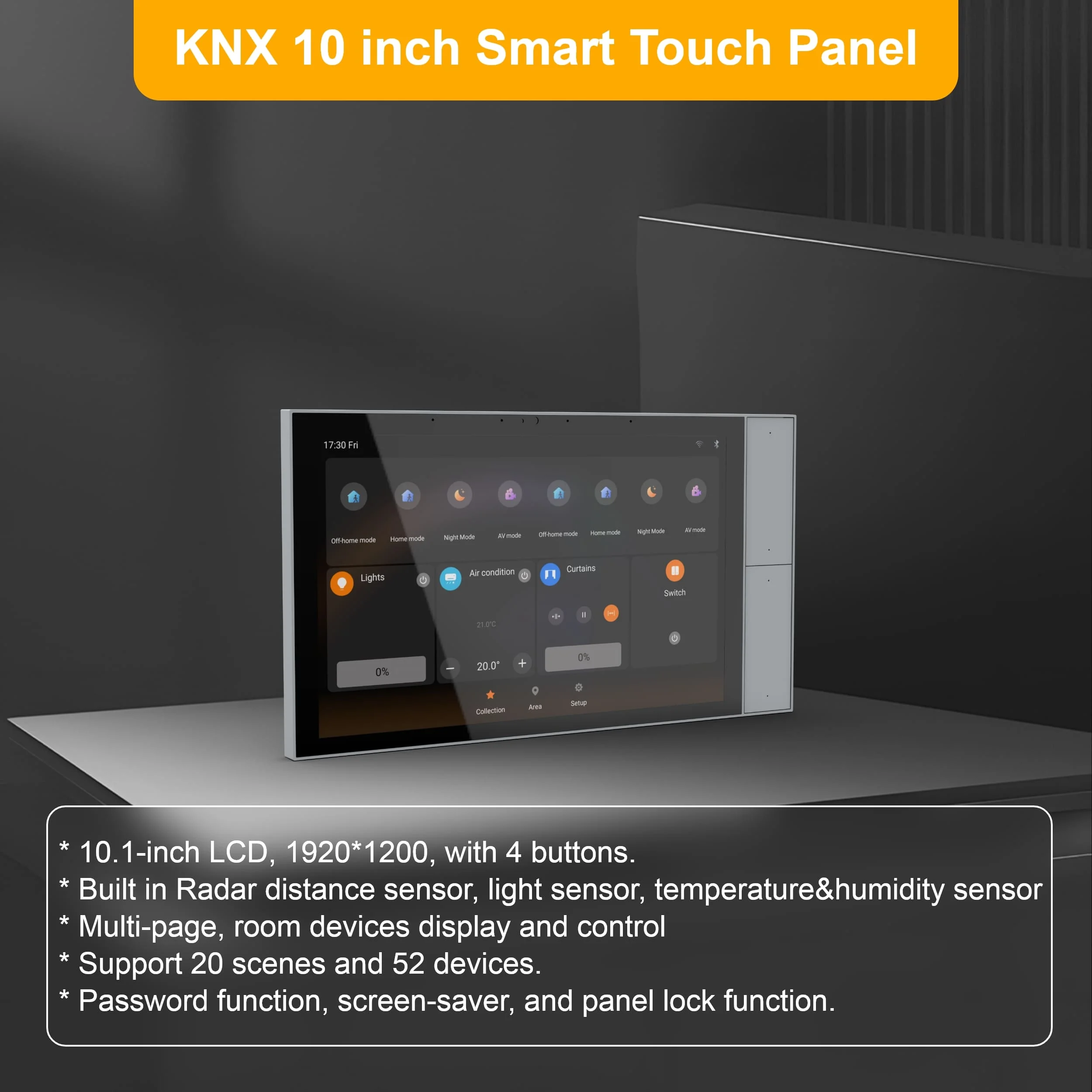 Smart Home Knx - لوحة تحكم ذكية تعمل باللمس لنظام