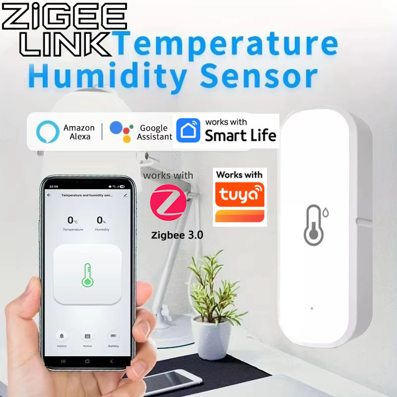 Smart Home Improvement - يدعم مستشعر درجة الحرارة والرطوبة Tuya