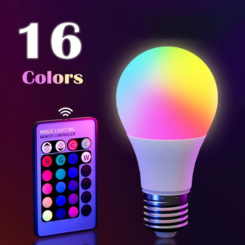 Voice Control Light Bulb - مصباح LED متعدد الألوان بـ 16