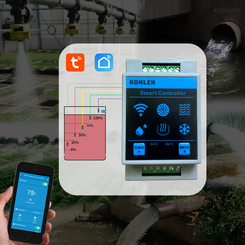 KONLEN Tuya مستشعر مستوى الميا - مراجعة Smart Home Water Level Sensor وسعره