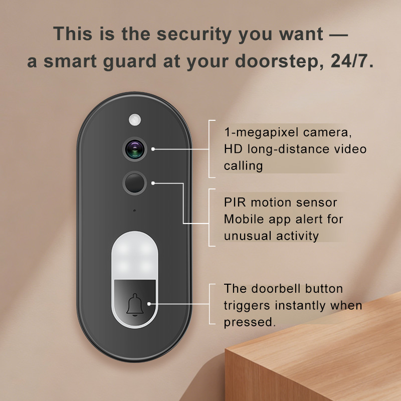 جرس باب ذكي لاسلكي واي فاي بدق - مراجعة Smart Home Cctv وسعره