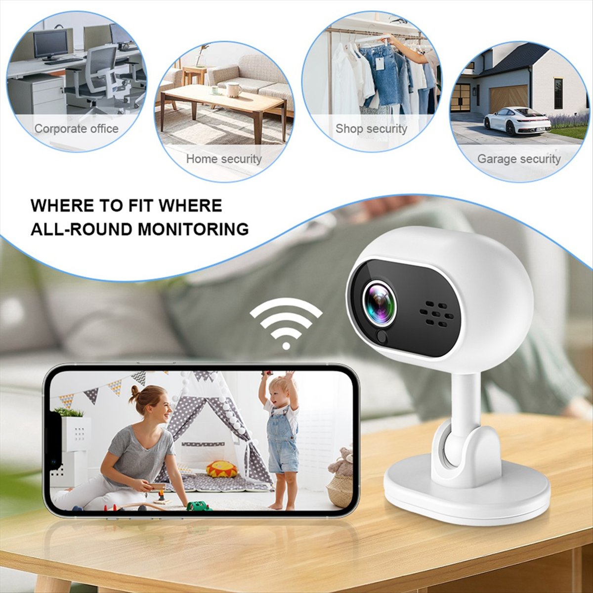 كاميرا واي فاي ذكية صغيرة A4 ب - مراجعة Smart Home Cctv وسعره