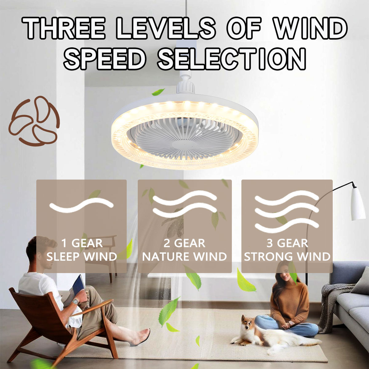 مروحة سقف ذكية 3 في 1 مع إضاءة - مراجعة Smart Home Ventilation System وسعره