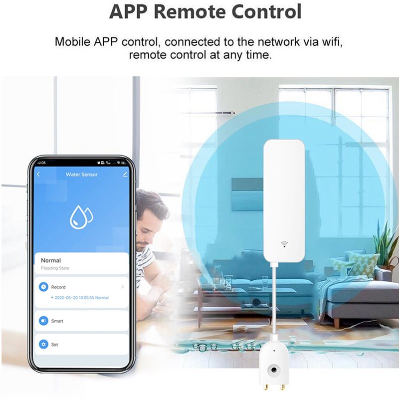 جهاز استشعار تسرب المياه الذكي - مراجعة Wifi Water Leak Detector وسعره