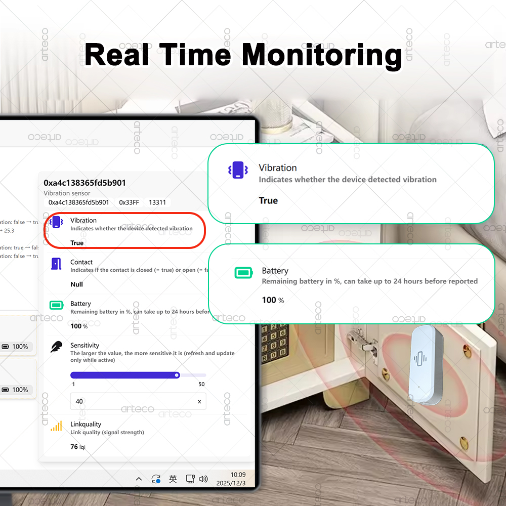 الذكية زيجبي 3.0 مستشعر الاهتز - مراجعة Smart Home Zigbee 3.0 وسعره