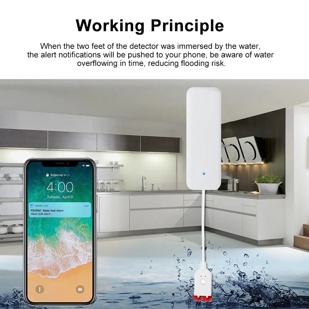 Tuya واي فاي الذكية تسرب الميا - مراجعة Smart Home Water Level Sensor وسعره