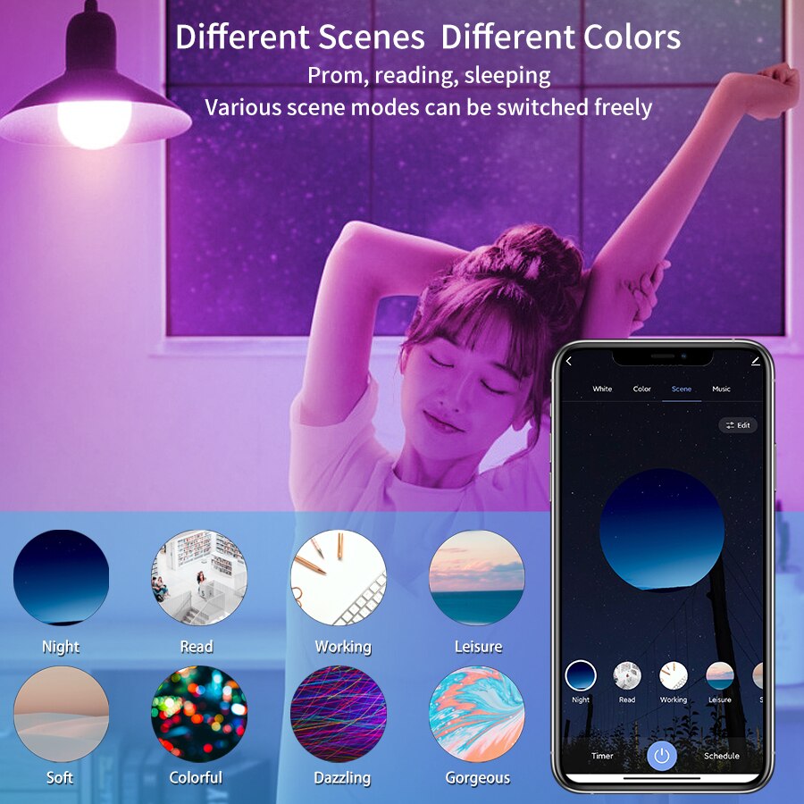 مصباح LED ذكي E27 يعمل بتقنية  - مراجعة Voice Control Light Bulb وسعره