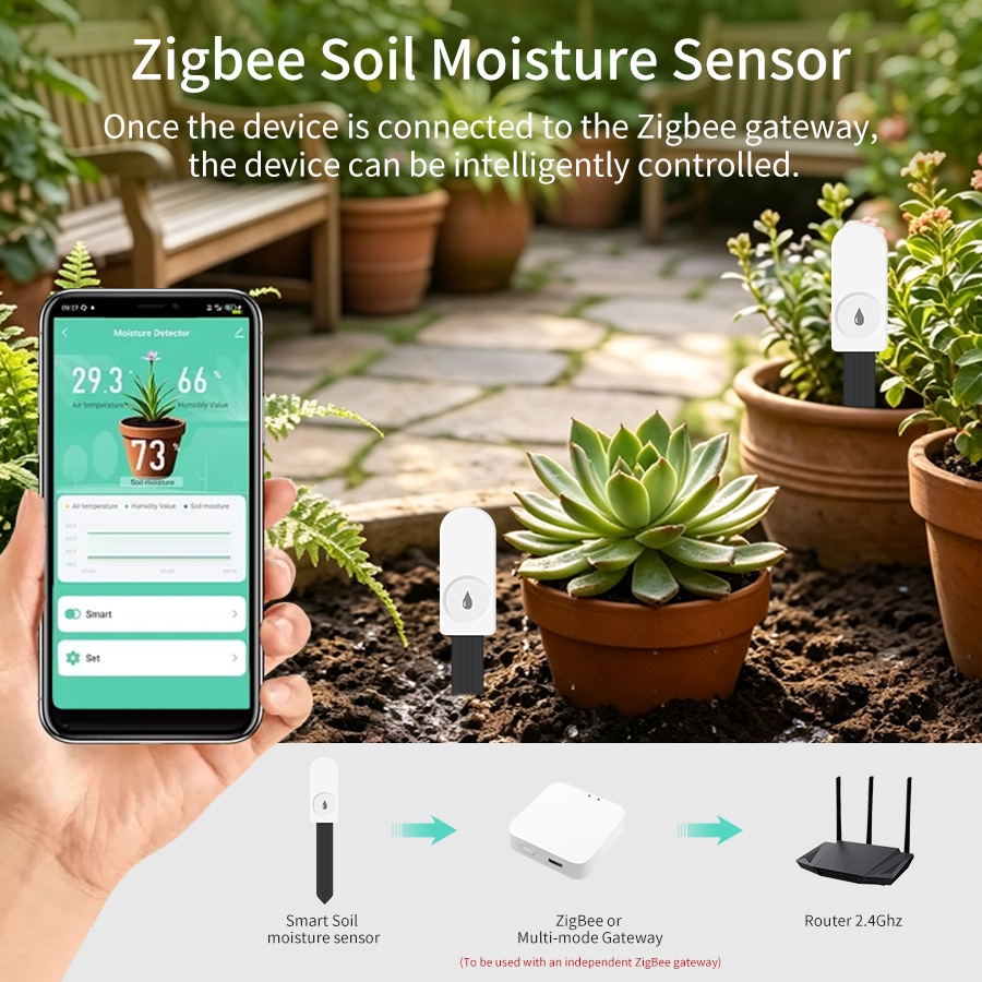 جهاز اختبار التربة الذكي Zigbe - مراجعة Smart Home Zigbee 3.0 وسعره