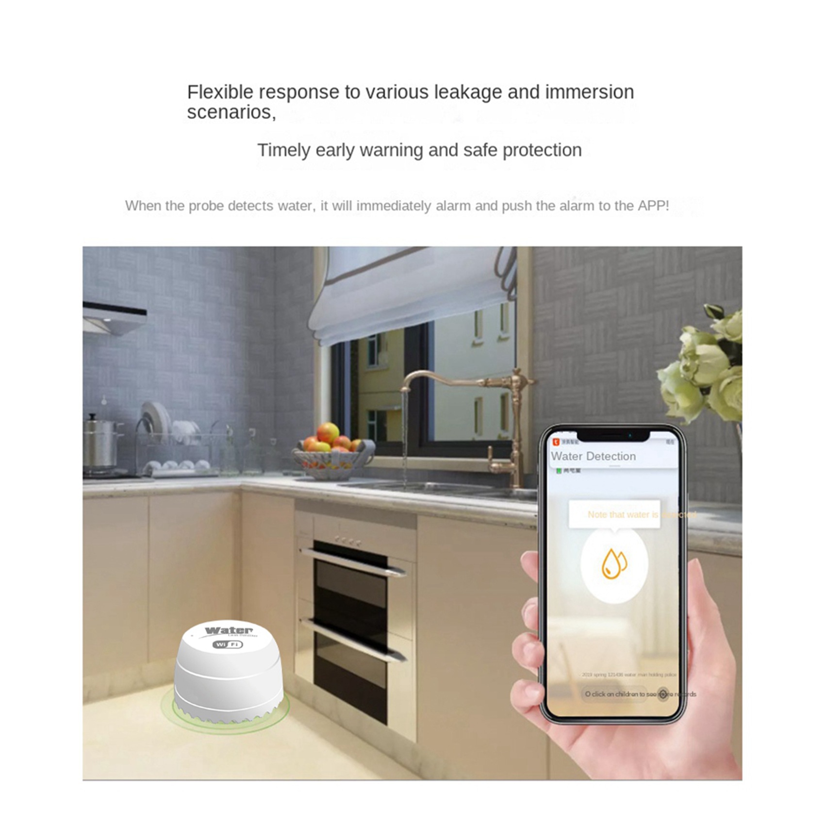 جهاز كشف تسرب المياه الذكي ABK - مراجعة Wifi Water Leak Detector وسعره