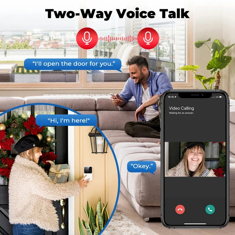 جرس باب ذكي لاسلكي مع كاميرا ف - مراجعة Smart Home Cctv وسعره