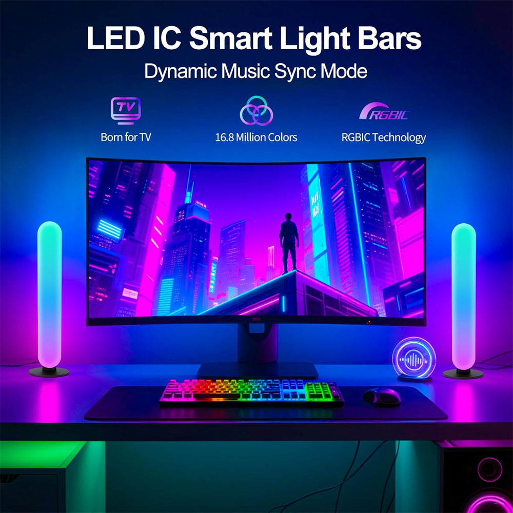 1/2/3 قطعة شريط إضاءة LED ذكي، - مراجعة Voice Control Light Bulb وسعره