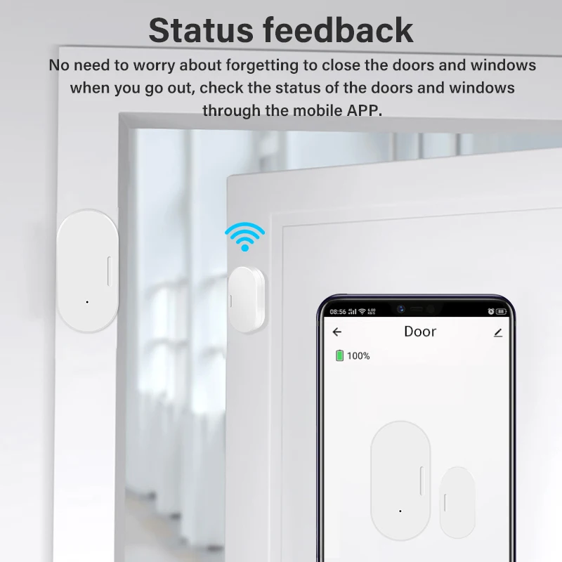 Tuya Smart Zigbee Door Sensor  - مراجعة Smart Home Zigbee 3.0 وسعره