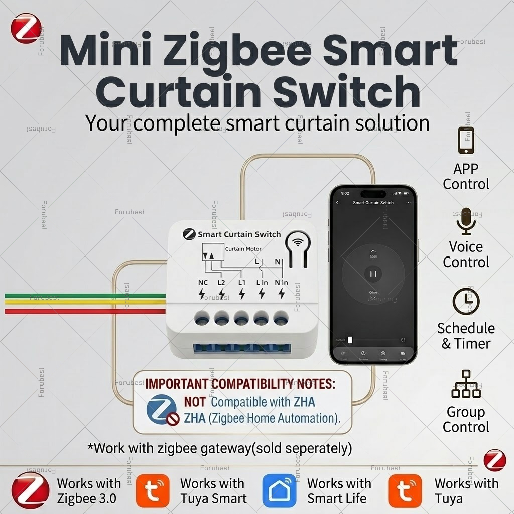 وحدة تحكم ذكية ZigBee للستائر، - مراجعة Curtain Motor وسعره