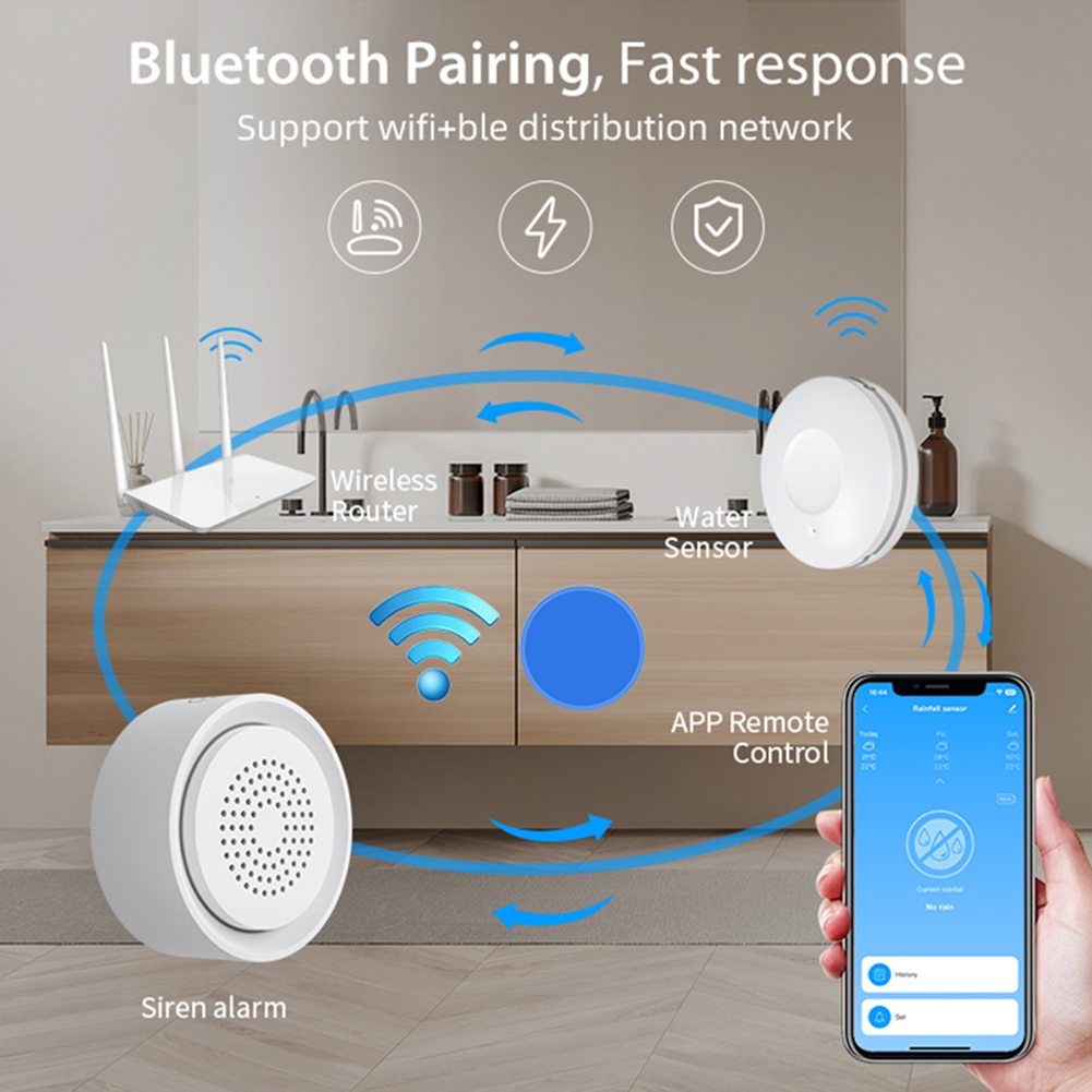 جهاز كشف الفيضانات BTLIFE مع إ - مراجعة Wifi Water Leak Detector وسعره