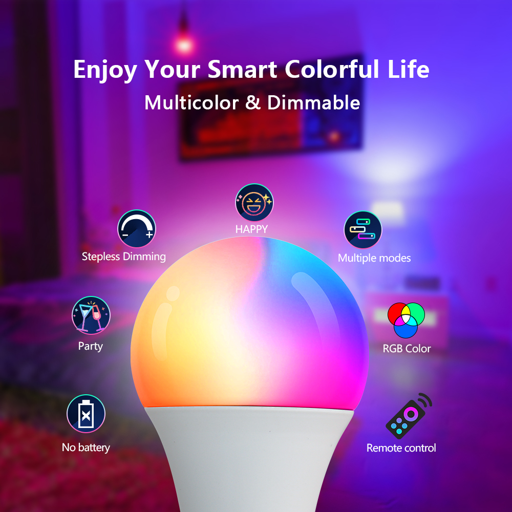 مصباح LED متعدد الألوان بـ 16  - مراجعة Voice Control Light Bulb وسعره